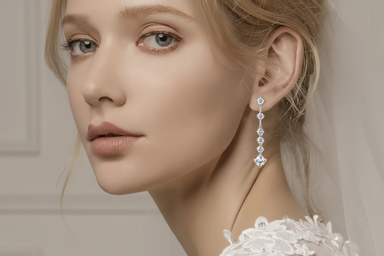 4 Carat Moissanite 925 Sterling Silver Earrings