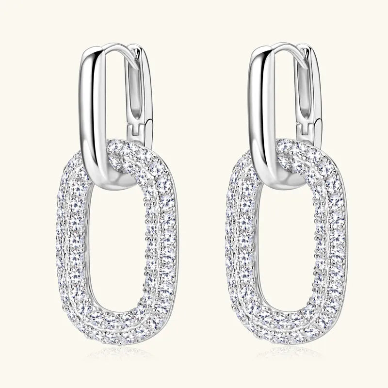 2.16 Carat Moissanite 925 Sterling Silver Earrings