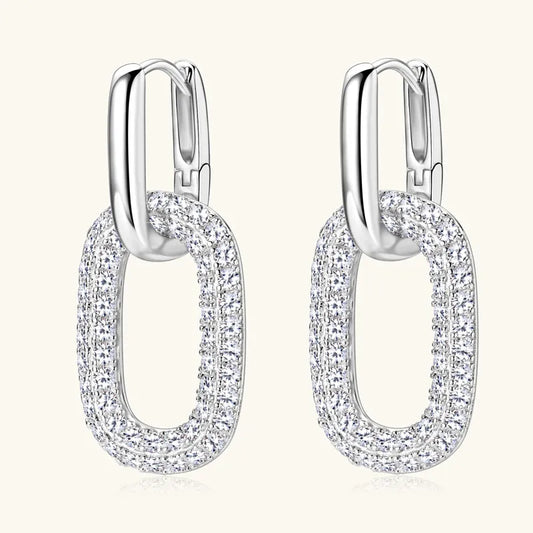 2.16 Carat Moissanite 925 Sterling Silver Earrings