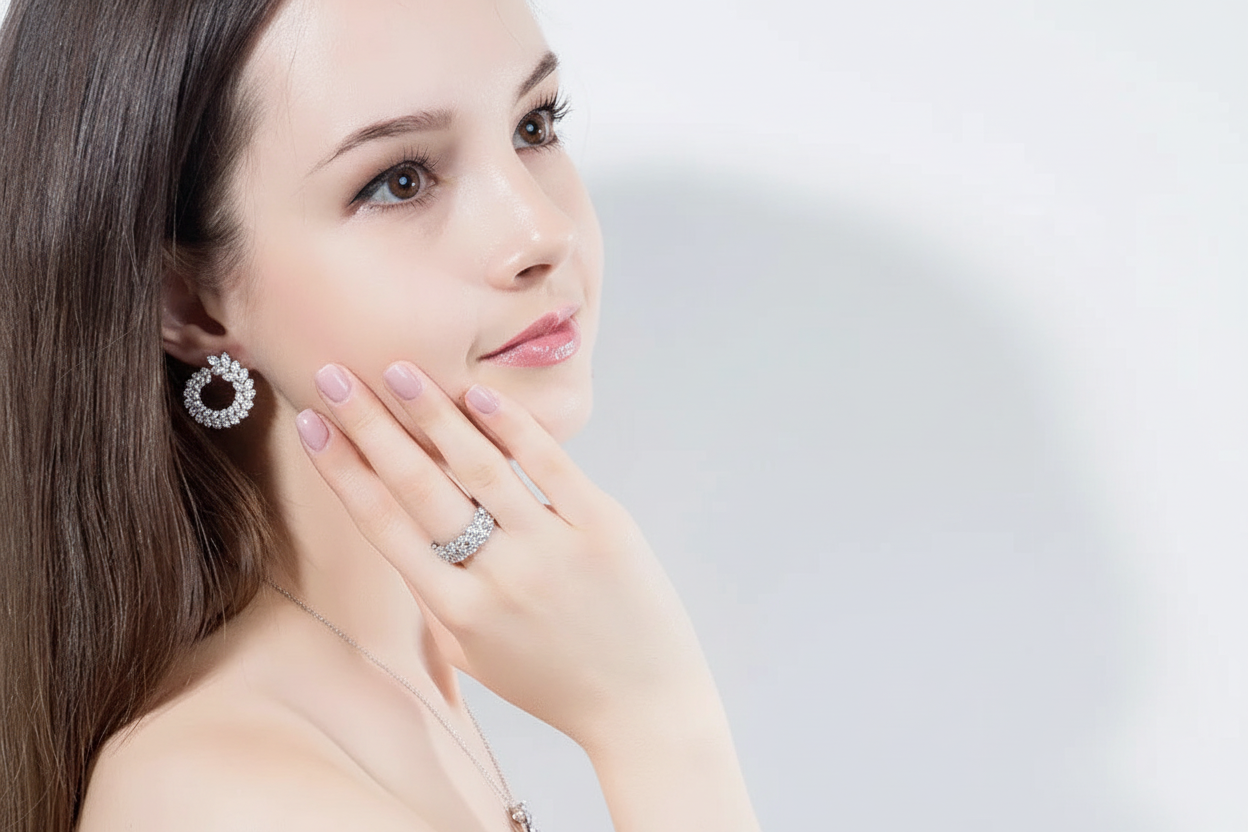 925 Sterling Silver Cubic Zircon Wedding Engagement Jewellery Sets Necklace/Earrings/Bracelet