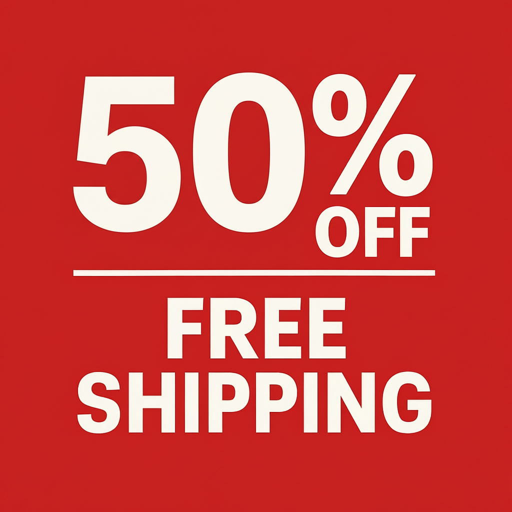 1 50% Off / Free Shipping