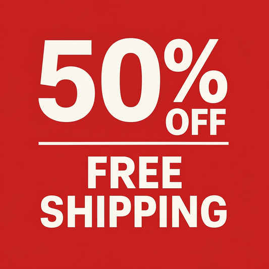 1 50% Off / Free Shipping